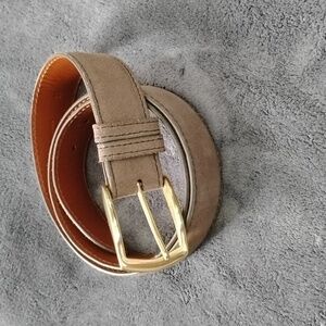 J. Hilburn Suede Leather Belt Mens Sz 37 Made in USA Quality